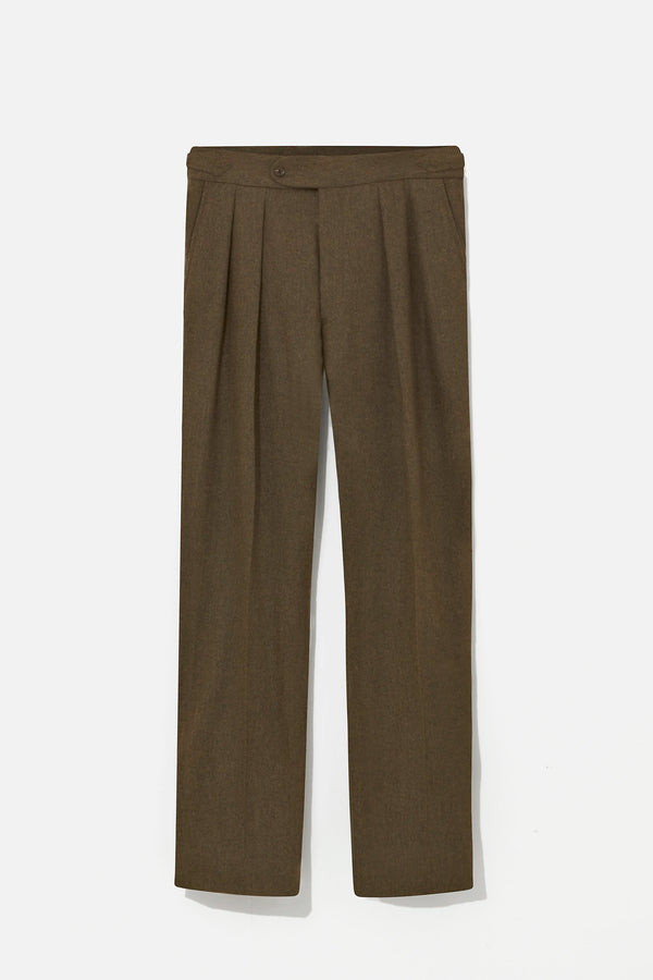 Richard James Hepworth Suit – Olive Wool & Cashmere Flannel