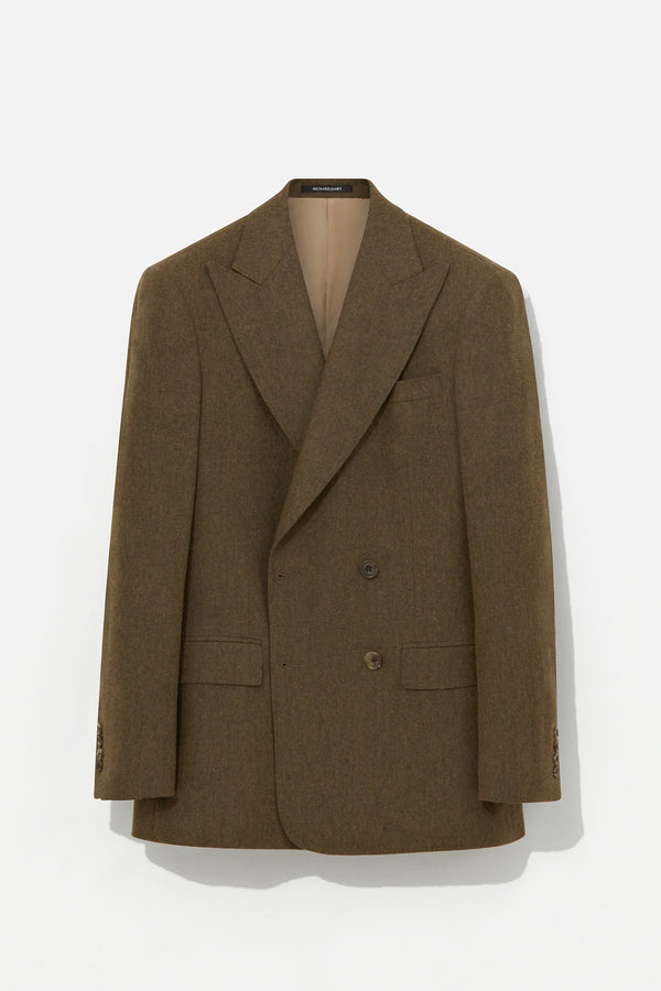 richard james Hepworth Suit – Olive Wool & Cashmere Flannel