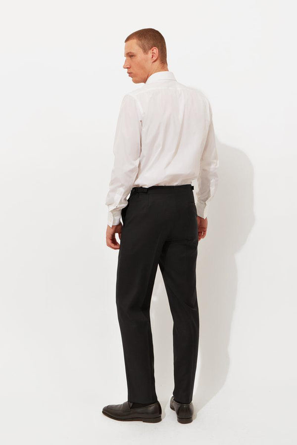 Richard James Black Classic Twill Trousers