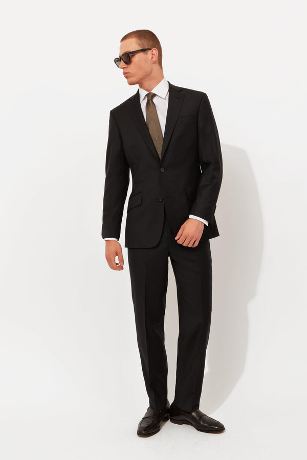 richard james Black Twill Suit