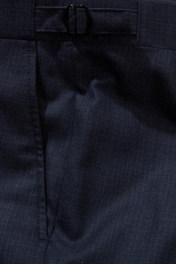 Richard James Chapman Suit – Navy Wool Micro Check