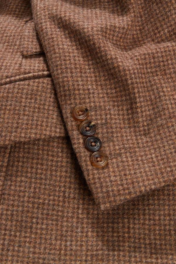Richard James Coat – Tan Dogtooth Virgin Wool