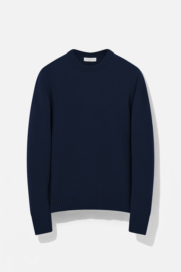 richard james Crew Neck - Dark Navy Wool & Cashmere