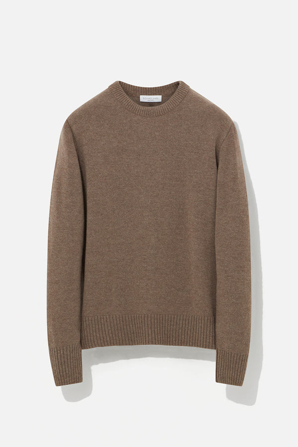 richard james Crew Neck - Mushroom Wool & Cashmere