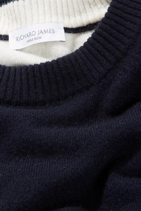 Richard James Crew Neck – Navy Cashmere