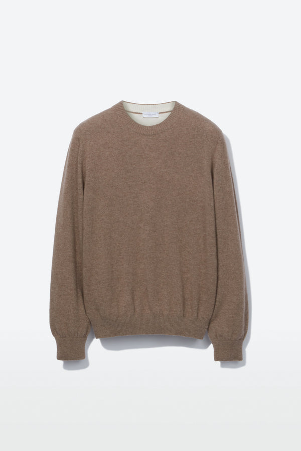 richard james Crew Neck – Tan Cashmere