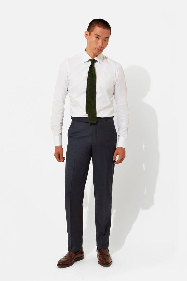 Richard James Dark Blue Sharkskin Suit