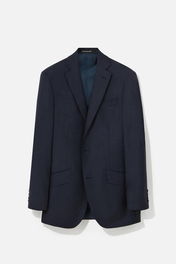 Richard James Dark Blue Sharkskin Suit
