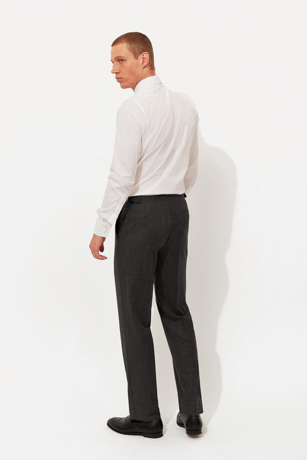 Richard James Grey Classic Sharkskin Trousers
