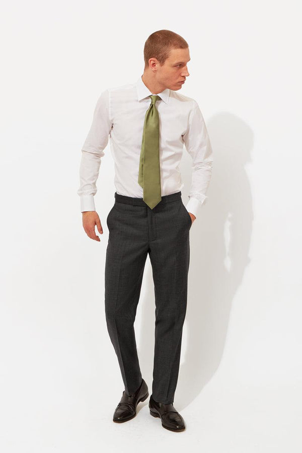 richard james Grey Classic Sharkskin Trousers