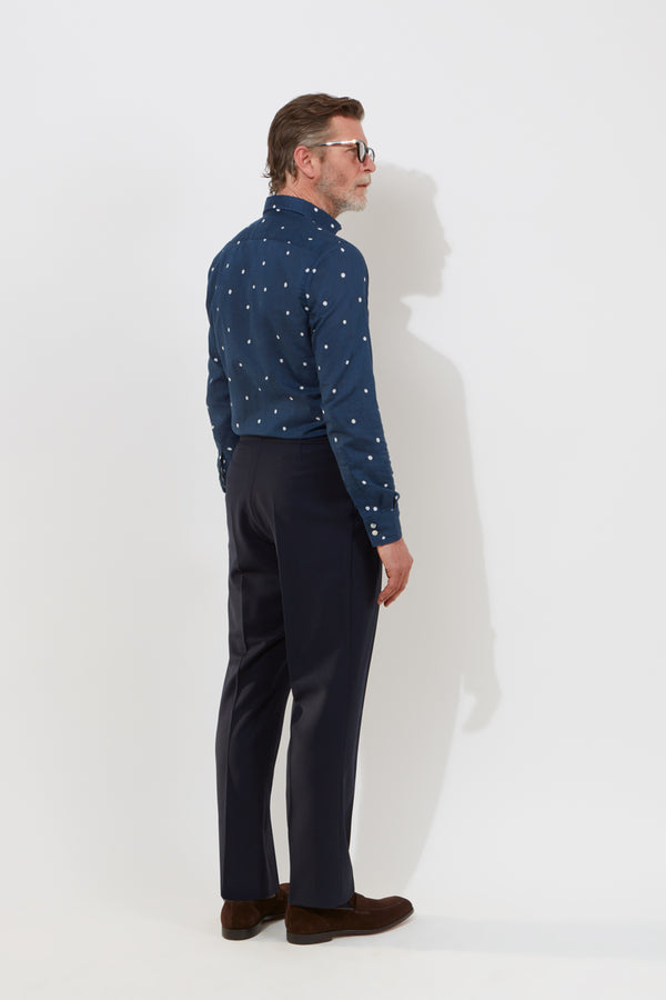 Richard James Hepworth Trousers – Navy Wool Fresco