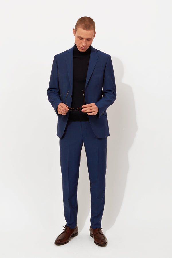 richard james Strong Blue Wool and Mohair Suit