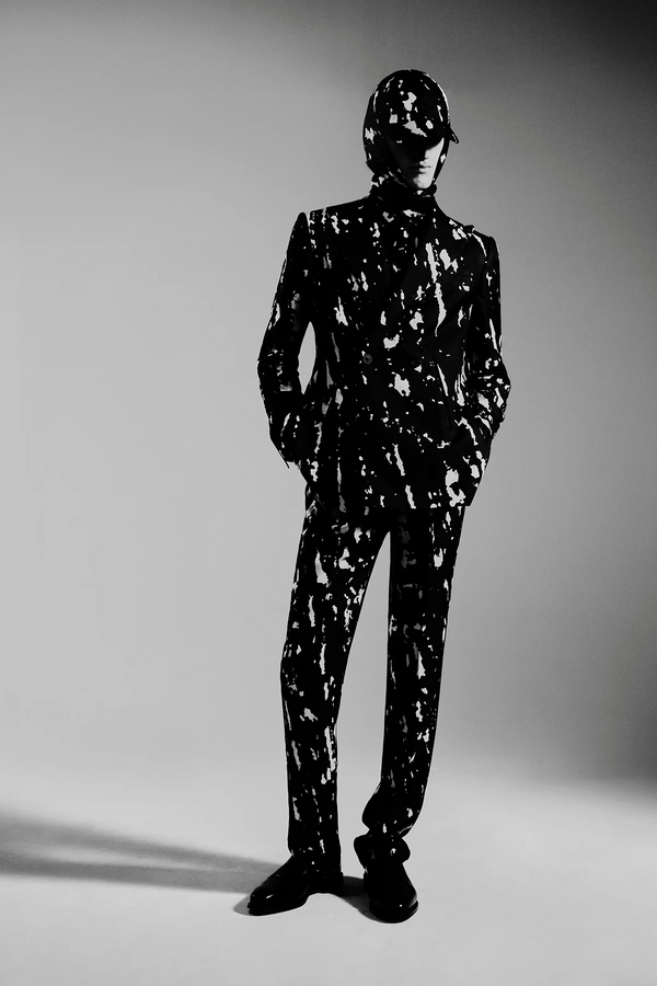 Richard James Suit – Abstract Camouflage Silk Print