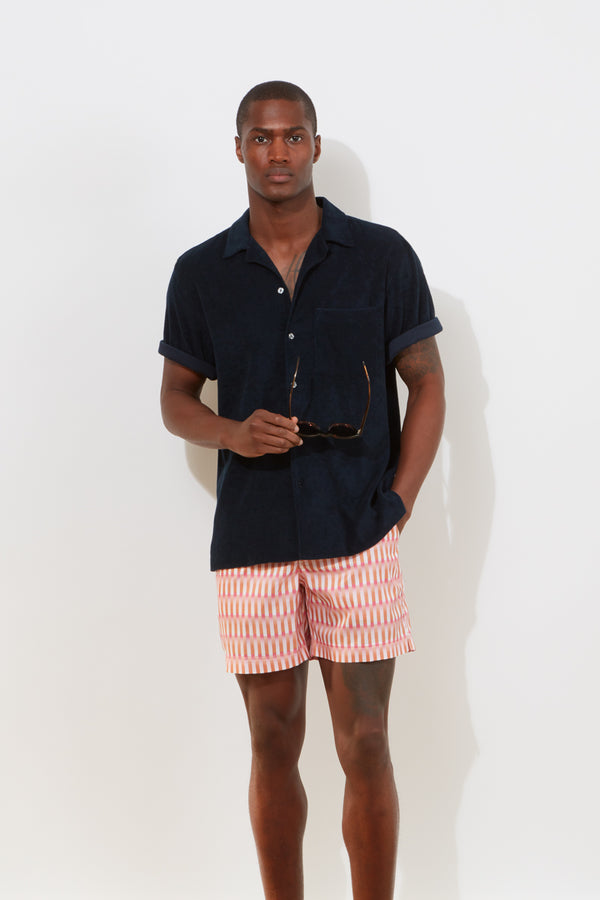 Richard James Swim Shorts – Pink & Tan Degradé