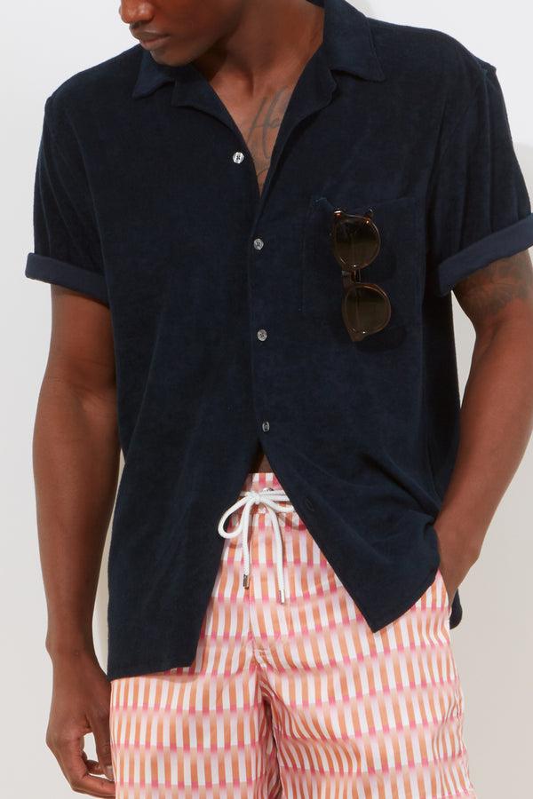 Richard James Swim Shorts – Pink & Tan Degradé