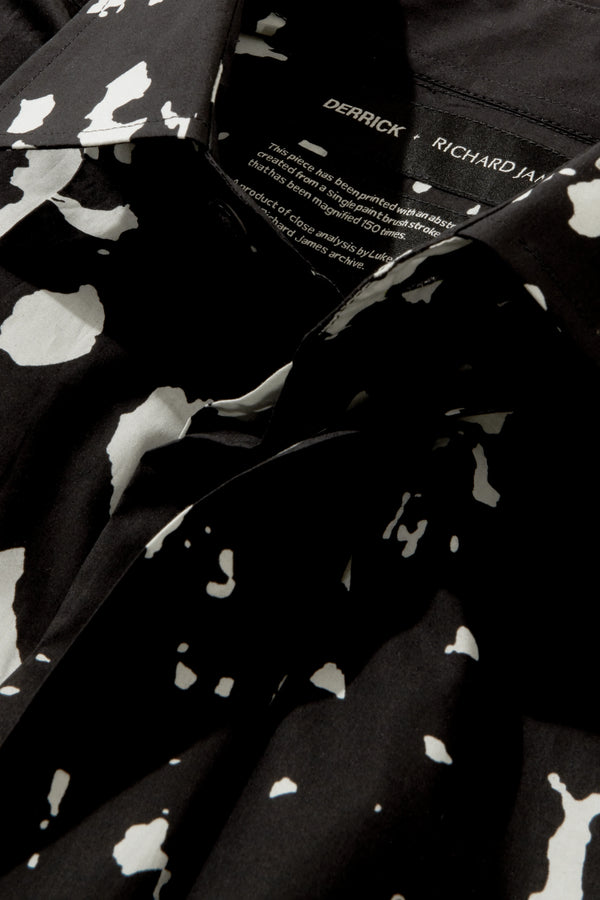 Richard James Shirt – Abstract Camouflage Cotton Print