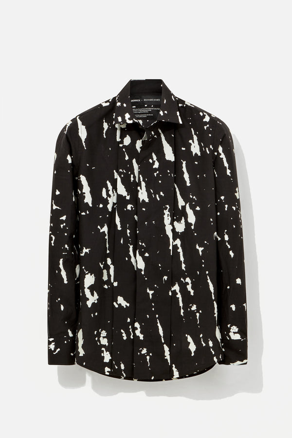 richard james Shirt – Abstract Camouflage Cotton Print