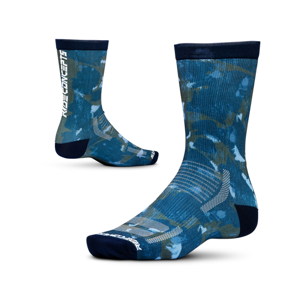 Ride Concepts Martis - Synthetic 8" Socks Blue Camo