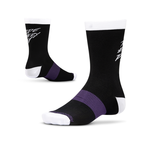 Ride Concepts Ride Every Day - Synthetic 8" Socks Black/White