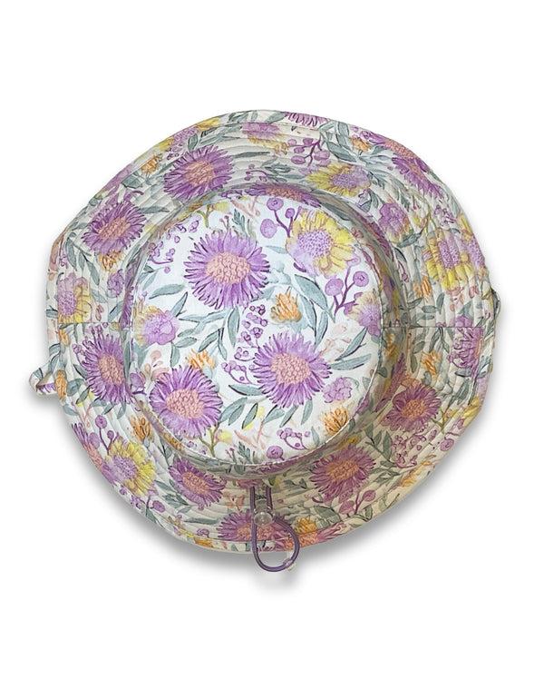 Rigon Headwear Aster Bucket Cancer Council Lilac Flowers