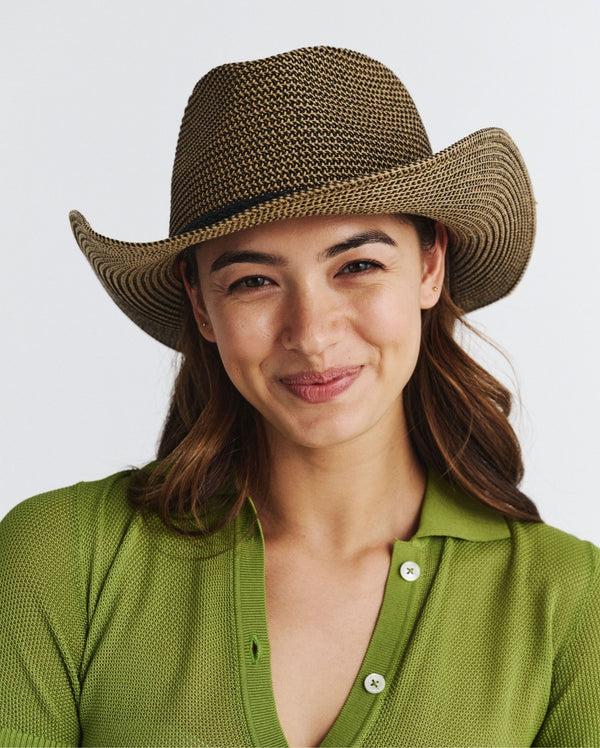 Rigon Headwear Benji Cowboy Cancer Council Black/Camel