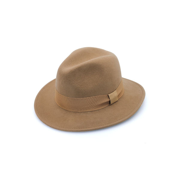 Rigon Headwear Boston Wool Felt Fedora BD Winter Camel