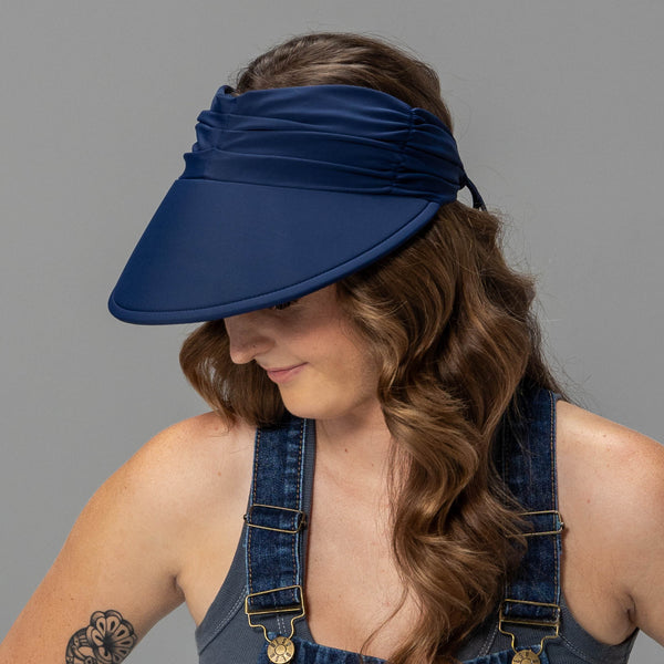 rigon headwear Calypso Adjustable Visor Summer Living Navy