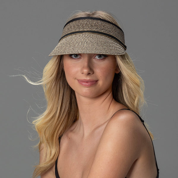 Rigon Headwear Cosmopolitan Visor Summer Living Black/Ivory