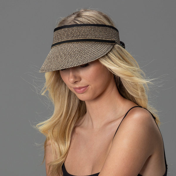 rigon headwear Cosmopolitan Visor Summer Living Black/Ivory