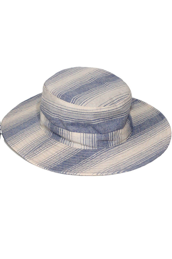 Rigon Headwear Finley Reversible Beach Hat Summer Living Blue Check/Blue