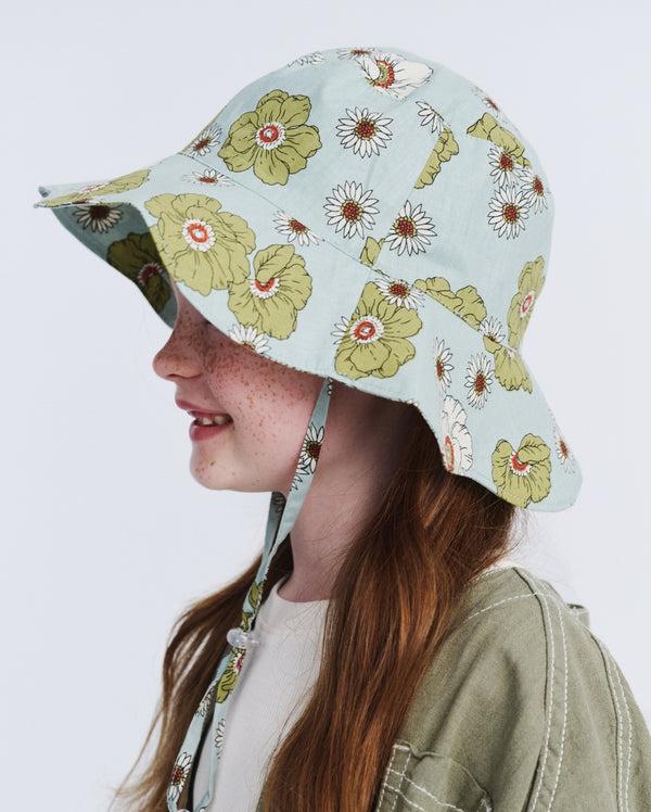 Rigon Headwear Flora Bucket Cancer Council Navy Floral