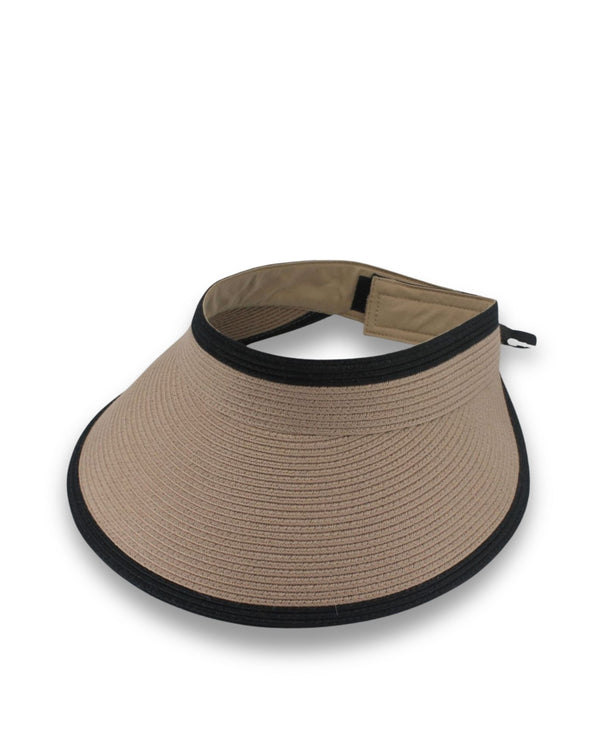 Rigon Headwear Isla Flexibraid® Visor Before Dark Beige/Chocolate