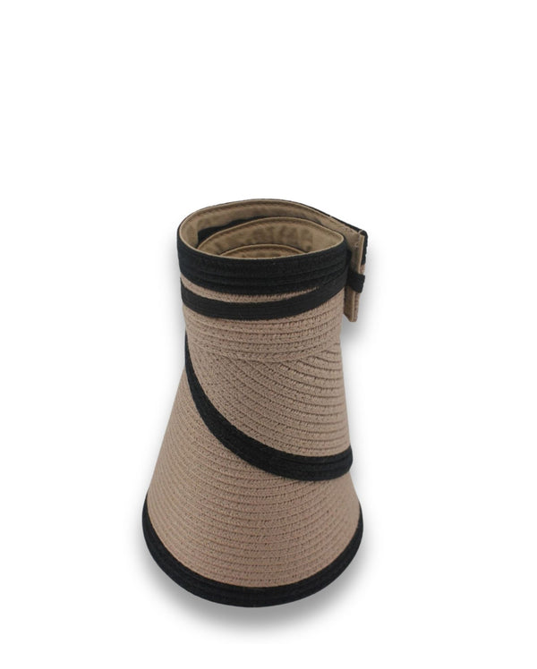 Rigon Headwear Isla Flexibraid® Visor Before Dark Beige/Chocolate