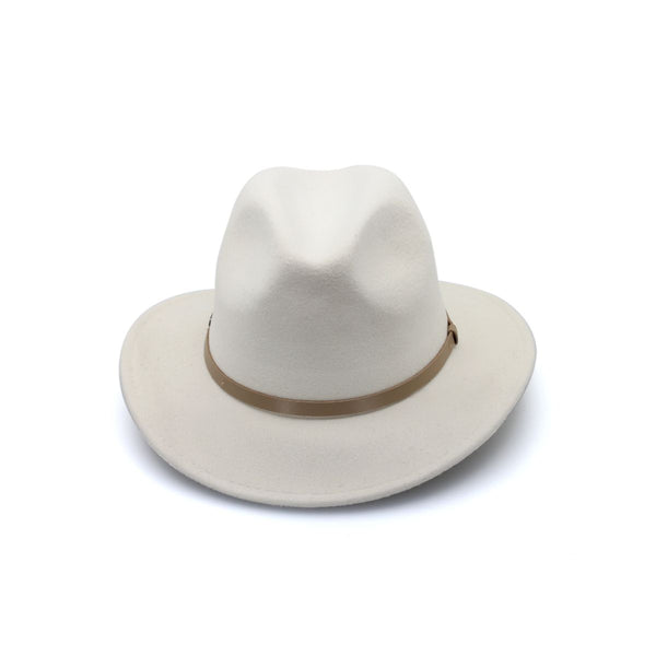 Rigon Headwear Laax Wool Felt Fedora BD Winter Ivory