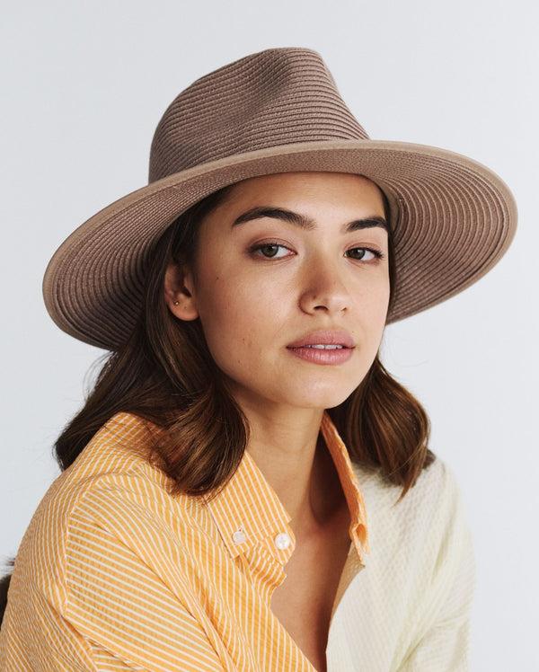 rigon headwear Linda Fedora Cancer Council Mix Camel
