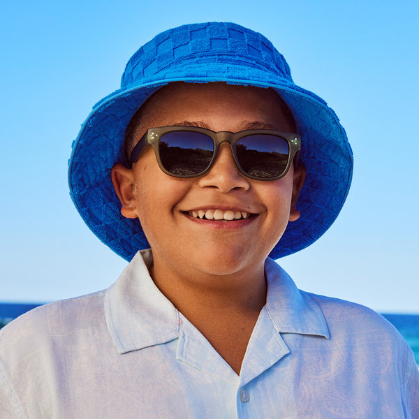 Rigon Headwear Mandurah Unisex Bucket Hat Cancer Council Royal Blue