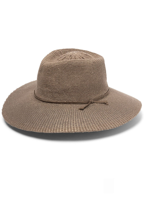 Rigon Headwear Marie Wide Brim Fedora Cancer Council Stone