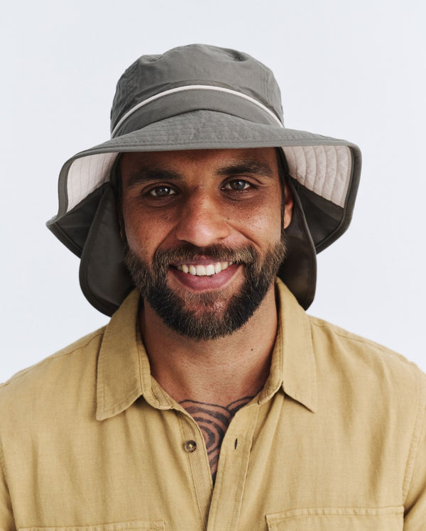 Rigon Headwear Marvin Bucket Cancer Council Silver Grey