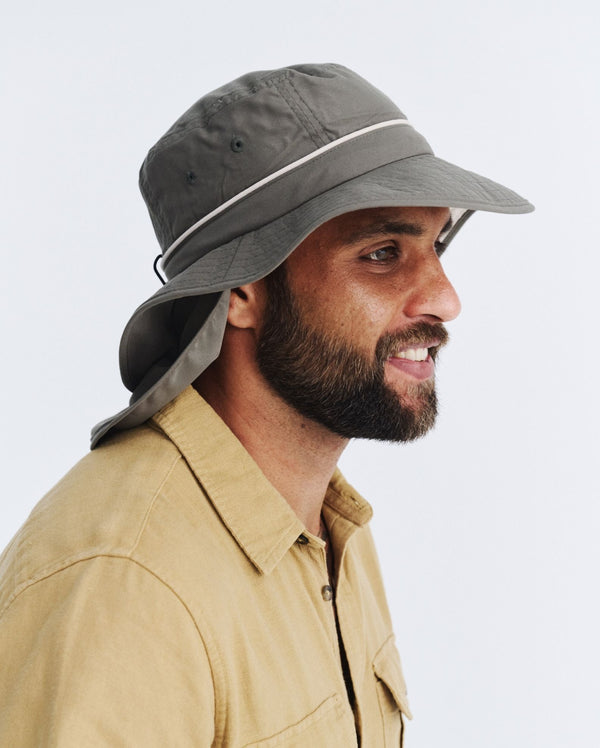 rigon headwear Marvin Bucket Cancer Council Silver Grey