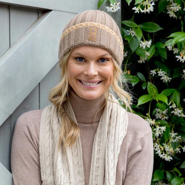rigon headwear Mitchell Beanie - Taupe/Camel Autumn Daze Taupe/Camel