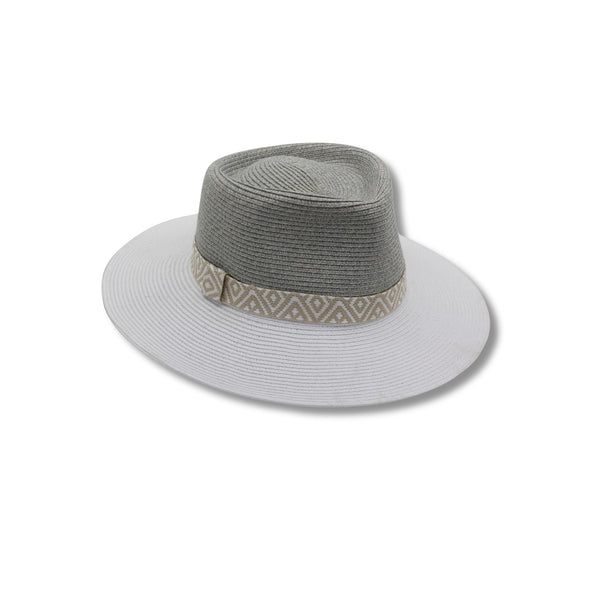 Rigon Headwear Nadia Fedora Cancer Council Ivory/Mix Camel