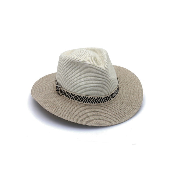 Rigon Headwear Nadia Fedora Cancer Council Ivory/Mix Camel