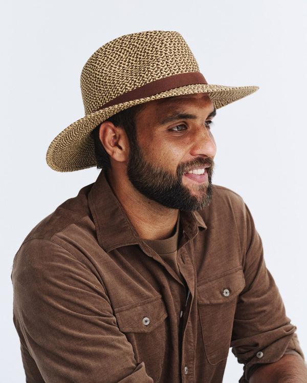 rigon headwear Outback Fedora Cancer Council Chocolate