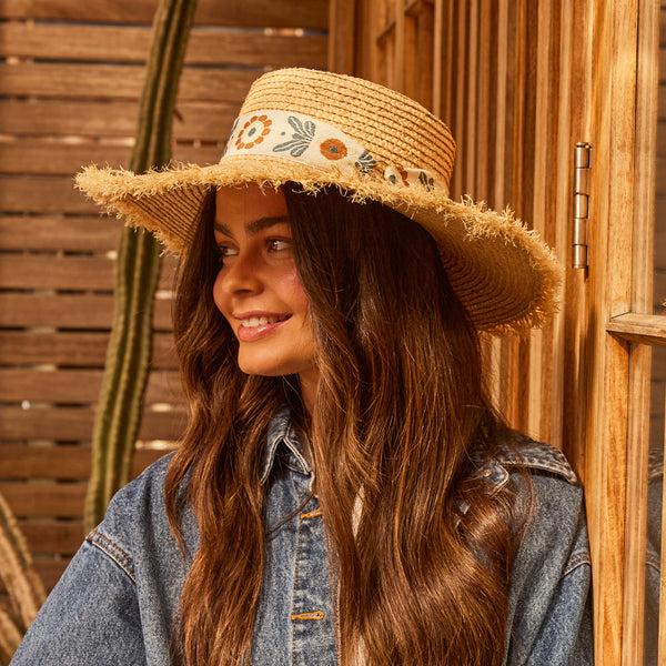 rigon headwear Quinn Raffia Wide Brim Cancer Council