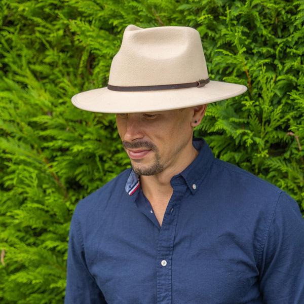 rigon headwear Benadict Felt Fedora Cancer Council