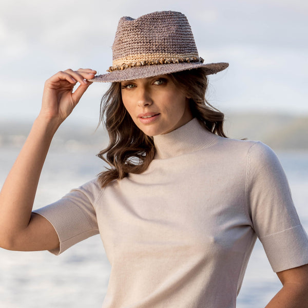 rigon headwear Christine Raffia Fedora Before Dark