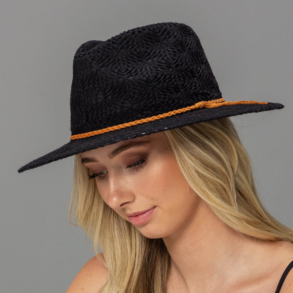 rigon headwear Harmony Fedora Summer Living Black