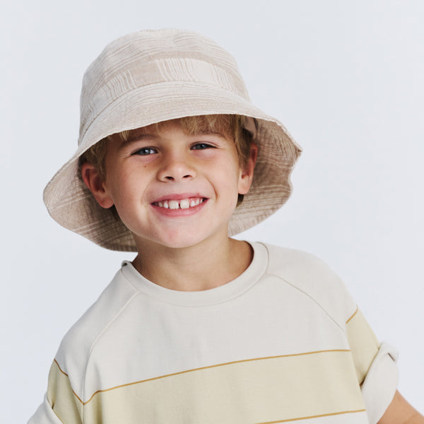 rigon headwear Hudson Bucket Cancer Council Beige