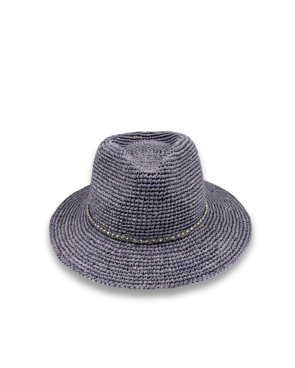 Rigon Headwear Magdalena Raffia Fedora Before Dark