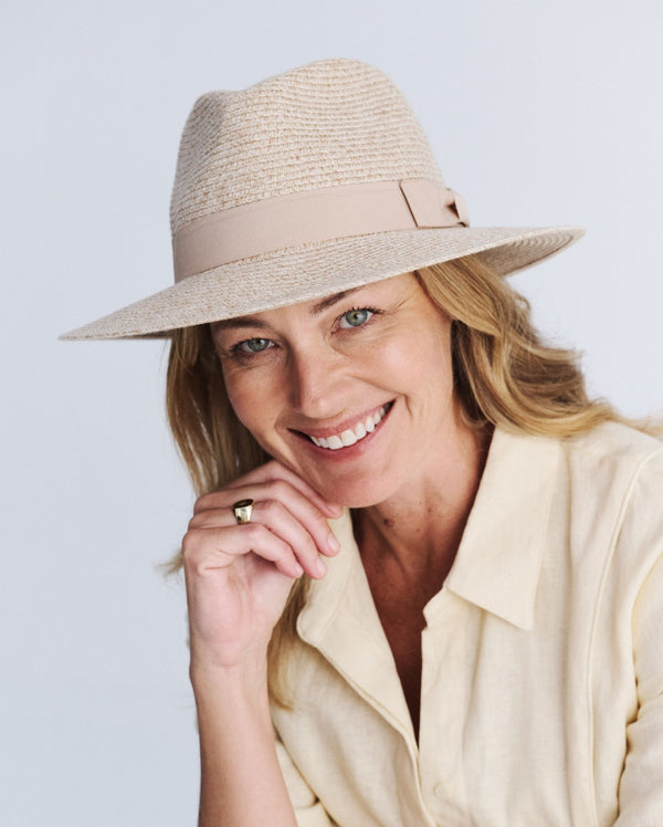 rigon headwear Sherry Fedora Cancer Council Navy